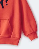 Toddler 'Why?' Graphic Pullover Sweatshirt - Orange, image 7 of 7 slides
