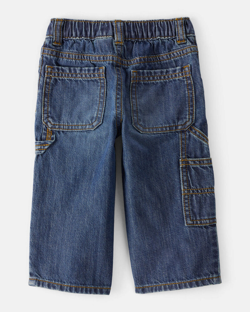Baby Boy  Wide-Leg Carpenter Denim Jeans - Medium Wash, image 2 of 4 slides