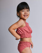Toddler Girl Smocked Tankini Set - Rose, image 1 of 6 slides