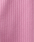 Baby Girl Cotton Ribbed Stretch Leggings - Purple, image 3 of 4 slides