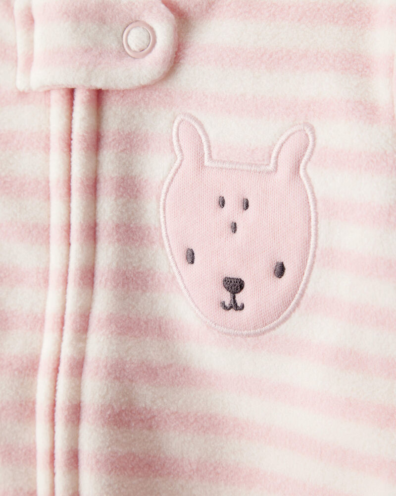 Baby Girl Deer Loose Fit Long-Sleeve Sleep & Play Pajamas - Pink, image 2 of 5 slides