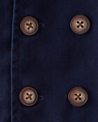 Baby Twill 100% Cotton Button-Down Jacket - Navy, image 2 of 3 slides
