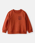 Toddler Boy Adventures French Terry Pullover Sweatshirt - Orange, image 1 of 5 slides