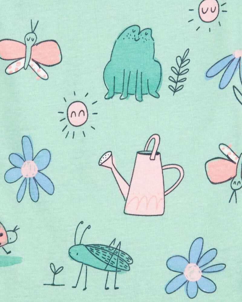 Toddler Girl 4-Piece Bunny Cotton Pajamas, image 3 of 4 slides