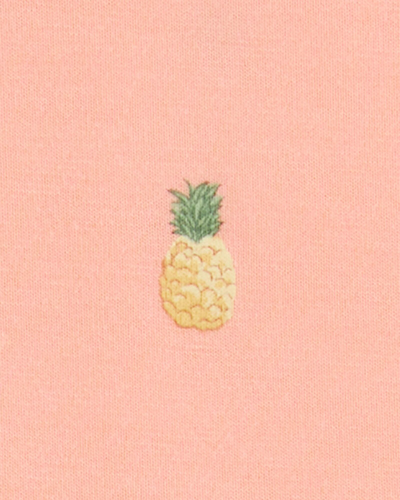 Toddler Girl Pineapple Print PurelySoft 2-Piece Pajamas - Coral, image 3 of 5 slides