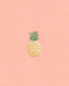 Toddler Girl Pineapple Print PurelySoft 2-Piece Pajamas - Coral, image 3 of 5 slides