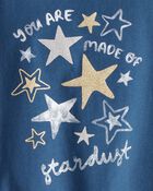 Toddler Girl Stardust Short-Sleeve Graphic Tee - Blue, image 2 of 3 slides