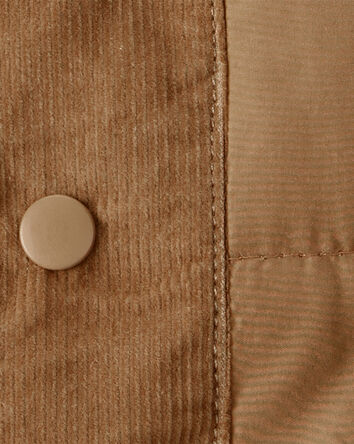 Baby Boy Sleeveless Puffer Vest - Brown, 