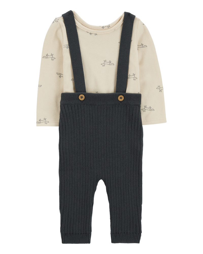 Baby 2-Piece Bodysuit & Sweater Coveralls, image 1 of 5 slides
