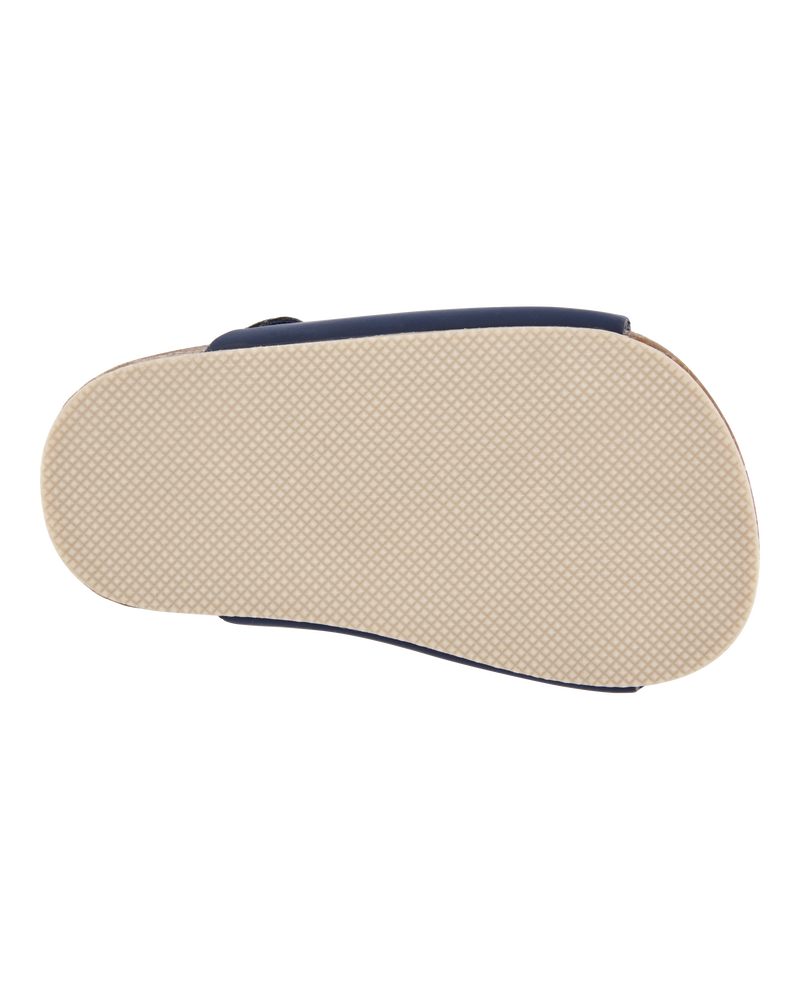 Baby Buckle Faux Cork Sandals  - Navy, image 5 of 6 slides