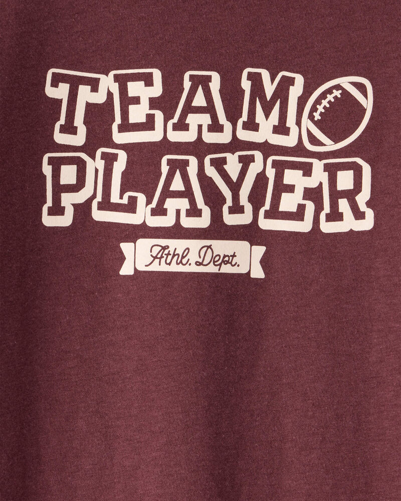 Toddler Boy Team Player Football Short-Sleeve Graphic Tee - Maroon, image 2 of 3 slides