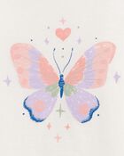 Toddler Girl Butterfly Short-Sleeve Graphic Tee - White, image 2 of 3 slides