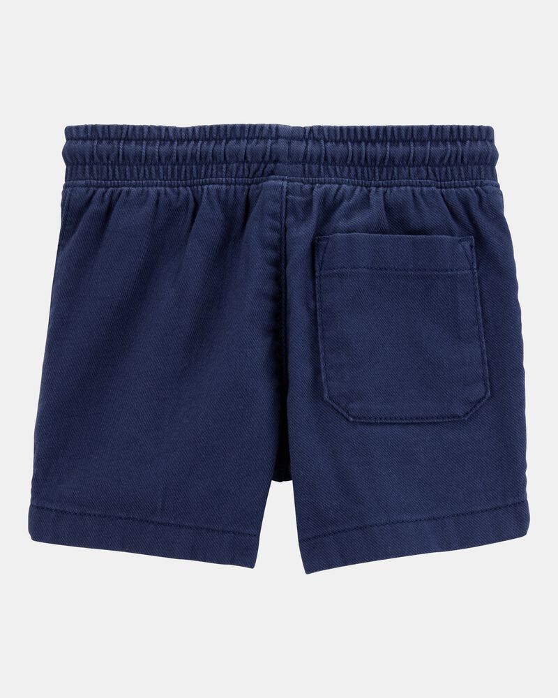 Baby Pull-On Twill Shorts - Navy, image 2 of 4 slides