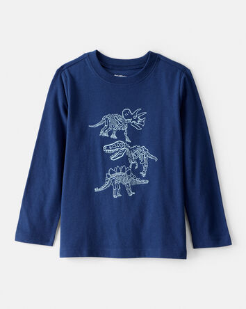 Toddler Boy Dinosaurs Long-Sleeve Graphic Tee - Navy, 