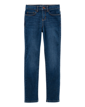 Kid Dark Blue Wash Super Skinny-Leg Jeans, 