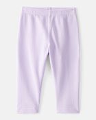 Baby Girl Pull-On Stretch Rib Leggings - Purple, image 1 of 4 slides