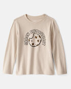 Toddler Boy Snack Enthusiast Long-Sleeve Graphic Tee - Tan, image 1 of 3 slides