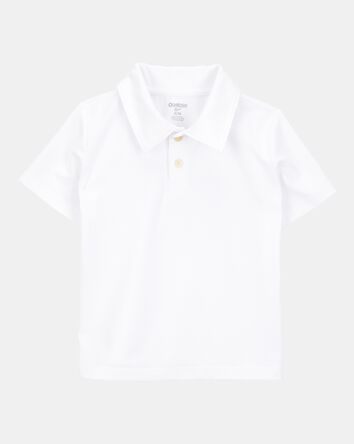 Toddler Active Uniform Polo Shirt in Moisture Wicking BeCool&trade; Fabric - White, 