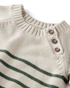 Baby 2-Piece Organic Cotton Sweater Knit Set in Stripes, image 2 of 5 slides