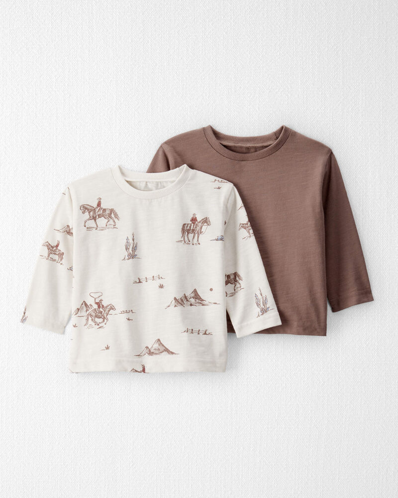 Baby Boy 2-Pack Organic Cotton Tees, image 1 of 5 slides