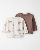 Baby Boy 2-Pack Organic Cotton Tees, image 1 of 5 slides