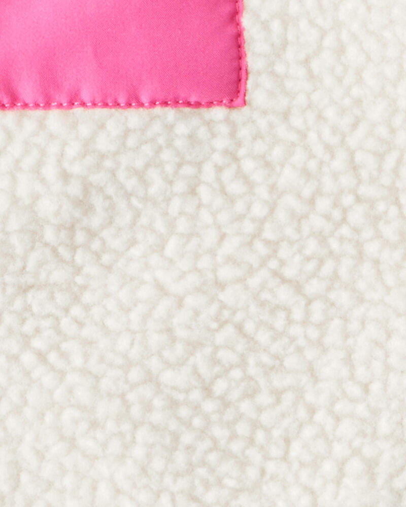 Baby Girl 3-Piece Fleece Vest Outfit Set - Pink, image 4 of 7 slides