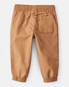 Baby Boy  Cotton Everyday Pull-On Jogger - Brown, image 2 of 4 slides