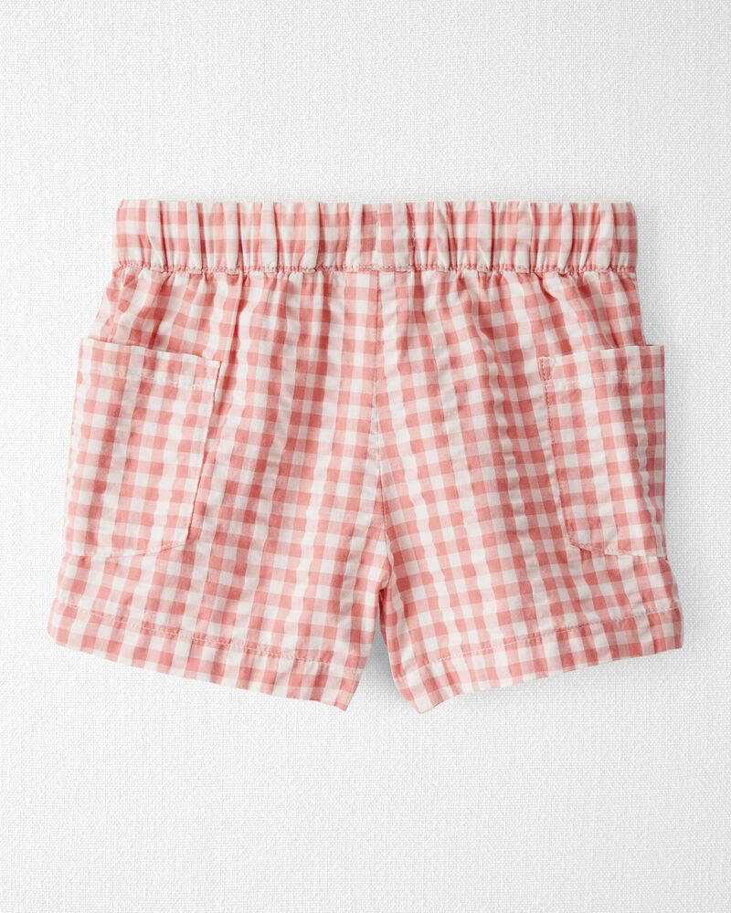 Toddler Gingham Shorts Made With Organic Cotton, image 5 of 7 slides