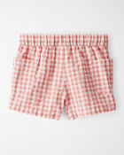 Toddler Gingham Shorts Made With Organic Cotton, image 5 of 7 slides