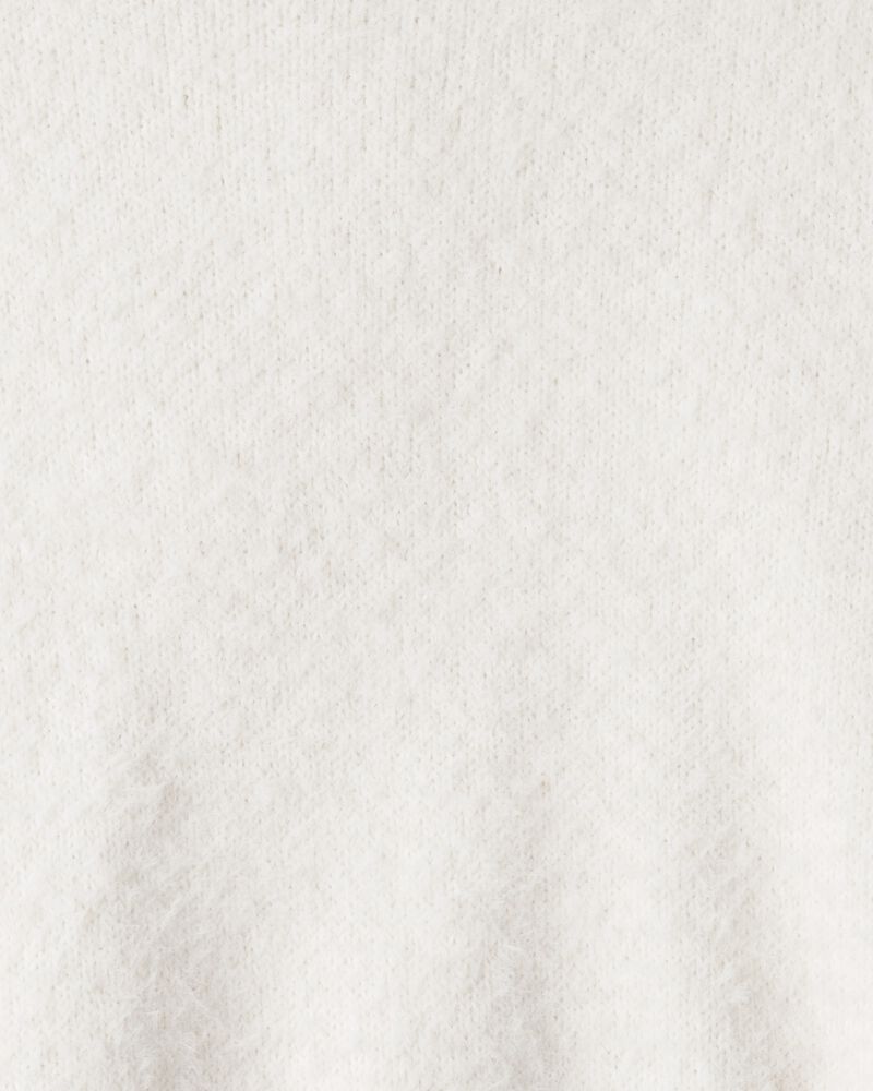 Toddler Girl Brushed Sweater - White, image 2 of 3 slides