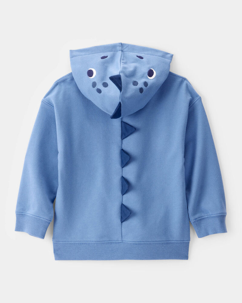 Toddler Boy Dinosaur Costume Hoodie - Blue, image 2 of 4 slides