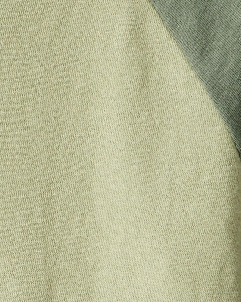Toddler Boy Long-Sleeve Raglan Tee - Green, image 2 of 3 slides