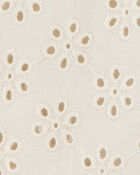 Baby Solid Cotton Dress - Cream, image 2 of 3 slides