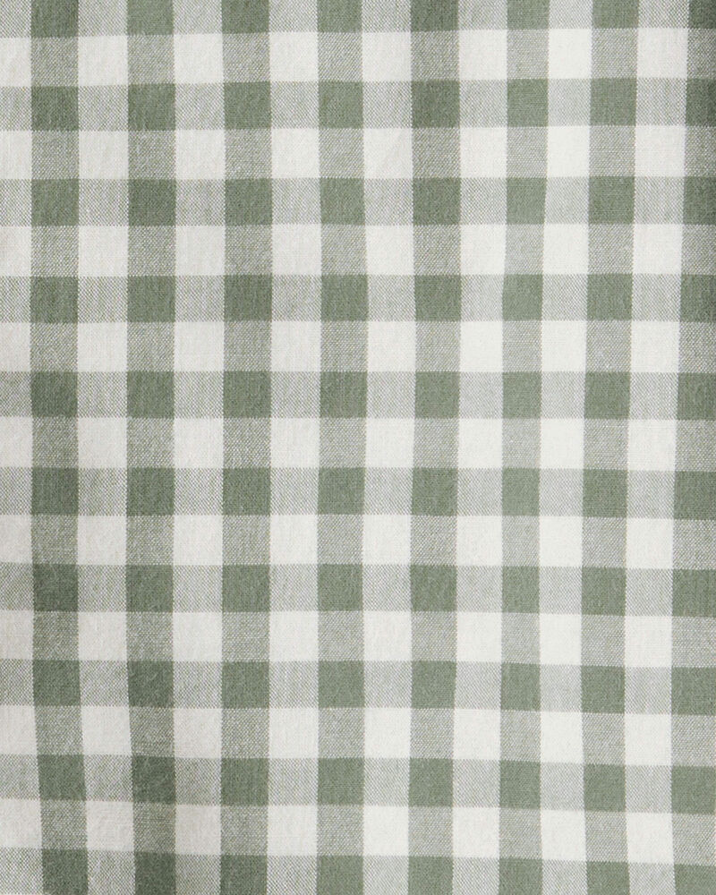 Baby Boy Long-Sleeve Plaid Button Down Shirt - Green, image 2 of 3 slides