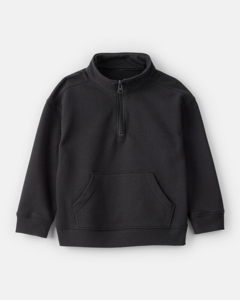 Toddler Boy DayDream Fleece Quarter Zip Sweatshirt - Black, image 1 of 3 slides