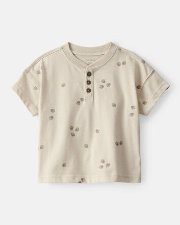 Baby Boy Acorn Short-Sleeve Tee - Brown, 