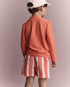 Toddler Full-Zip Long-Sleeve Rashguard - Orange, image 5 of 6 slides