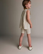 Toddler Girl Brooklyn Bike Shorts - Cream, image 9 of 10 slides