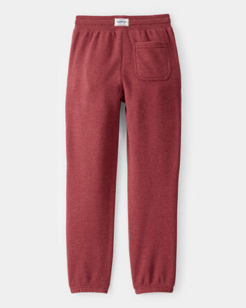Boys Fleece Drawstring Joggers - Red, 
