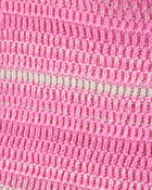Toddler Striped Crotchet Knit Tank - Pink, image 2 of 4 slides