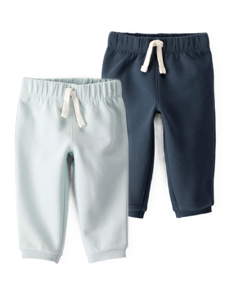 Baby Boy 2-Pack Daydream Fleece Pull-On Pants Set - Blue, image 1 of 7 slides