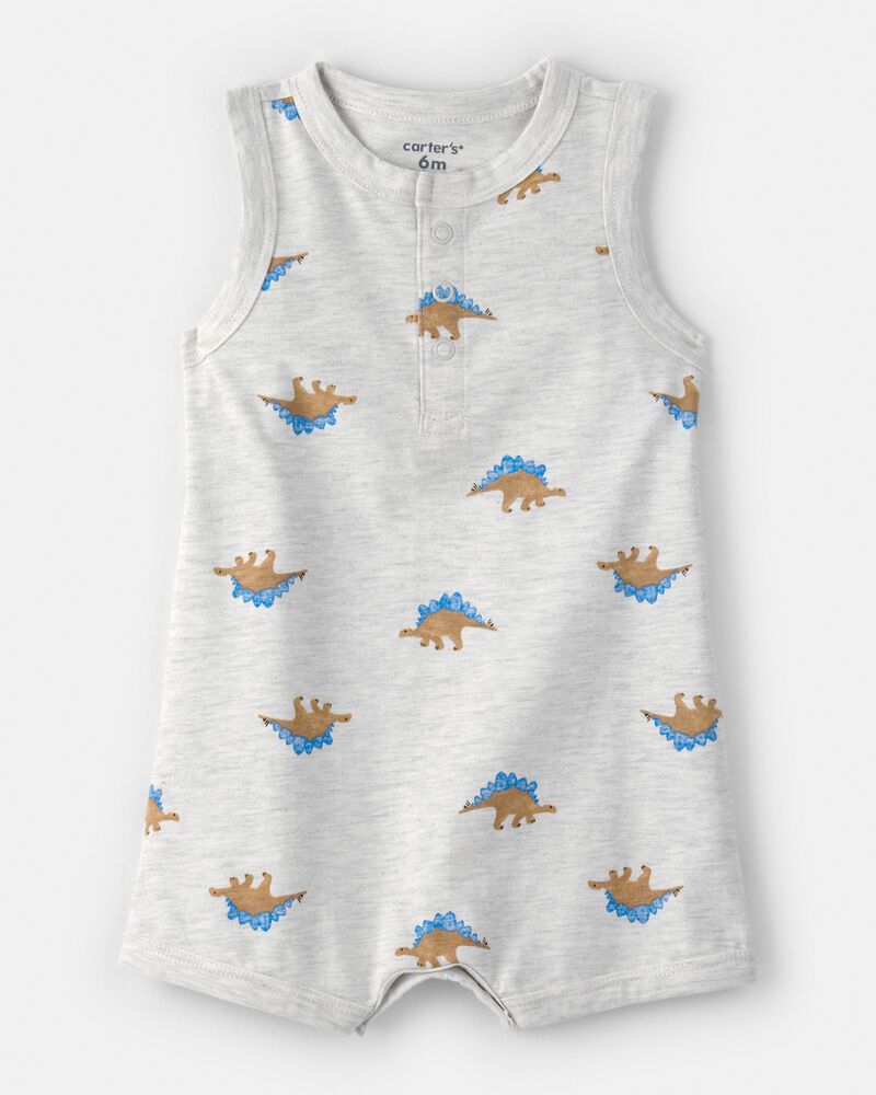 Baby Dinosaur Sleeveless Romper, image 1 of 3 slides