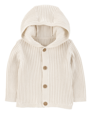 Baby Sweater Knit Cardigan - Ivory, 