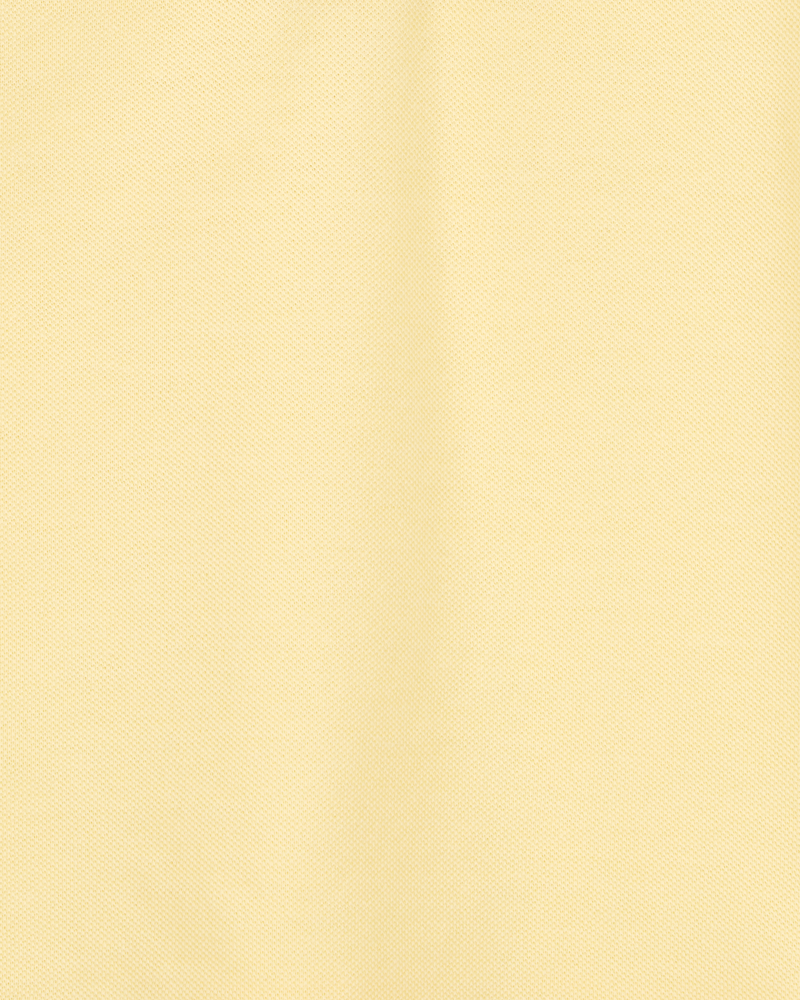 Toddler Boy Pique Uniform Polo Shirt - Yellow, image 2 of 3 slides