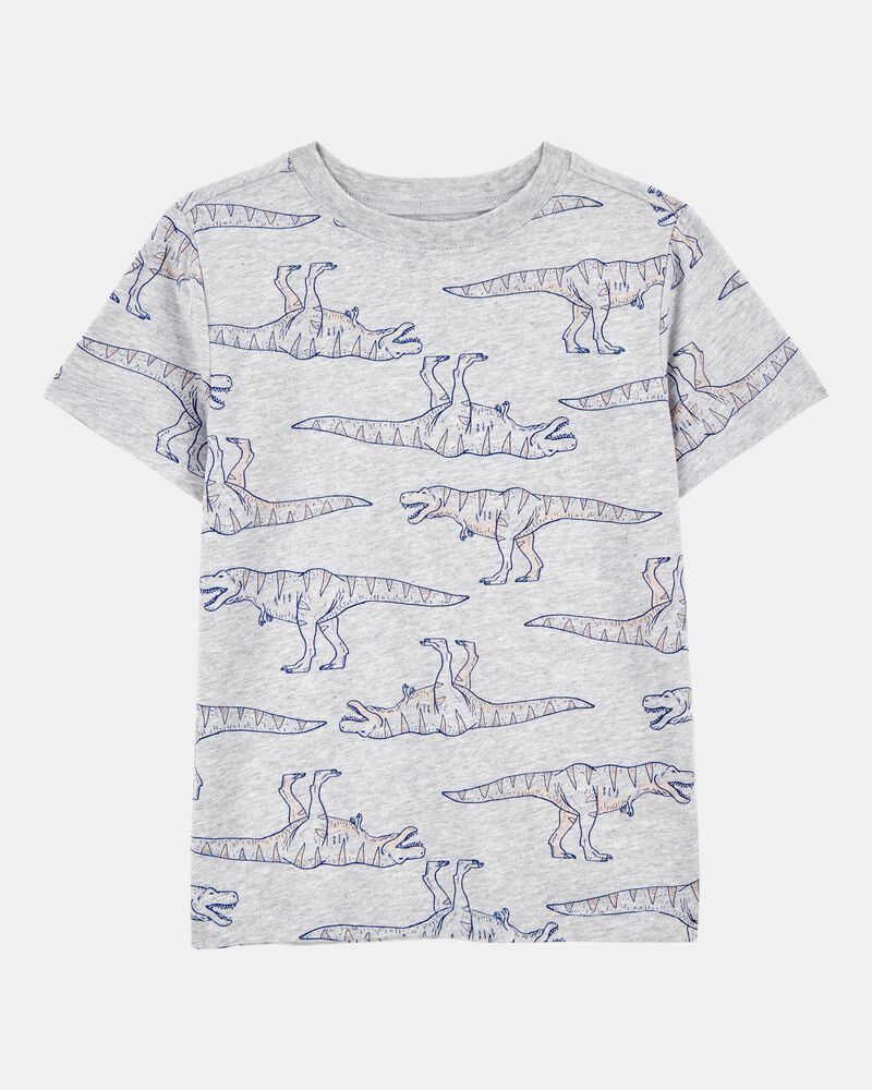 Kid 2-Piece Dinosaur Print Tee & French Terry Shorts Set, image 2 of 6 slides