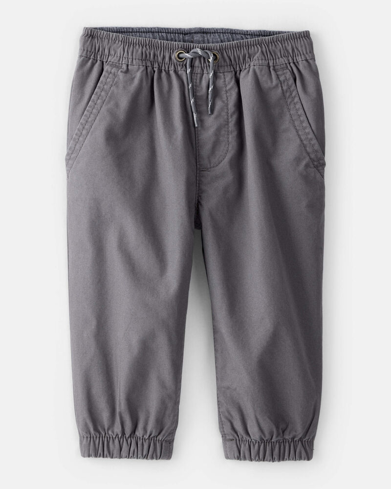 Baby Boy Lined Joggers - Grey, image 1 of 4 slides