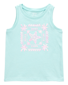 Toddler Girl Starfish Muscle Tank - Turquoise, image 1 of 3 slides
