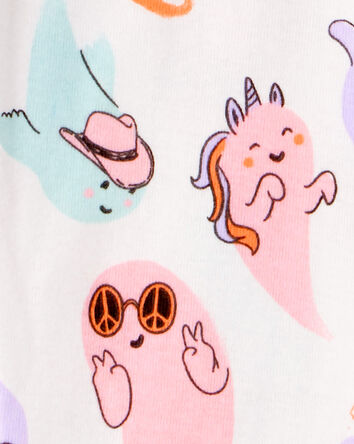 Toddler Girl 2-Piece "Ghouls Can Be Anything" Halloween 100% Snug Fit Cotton Pajamas - Ivory, 