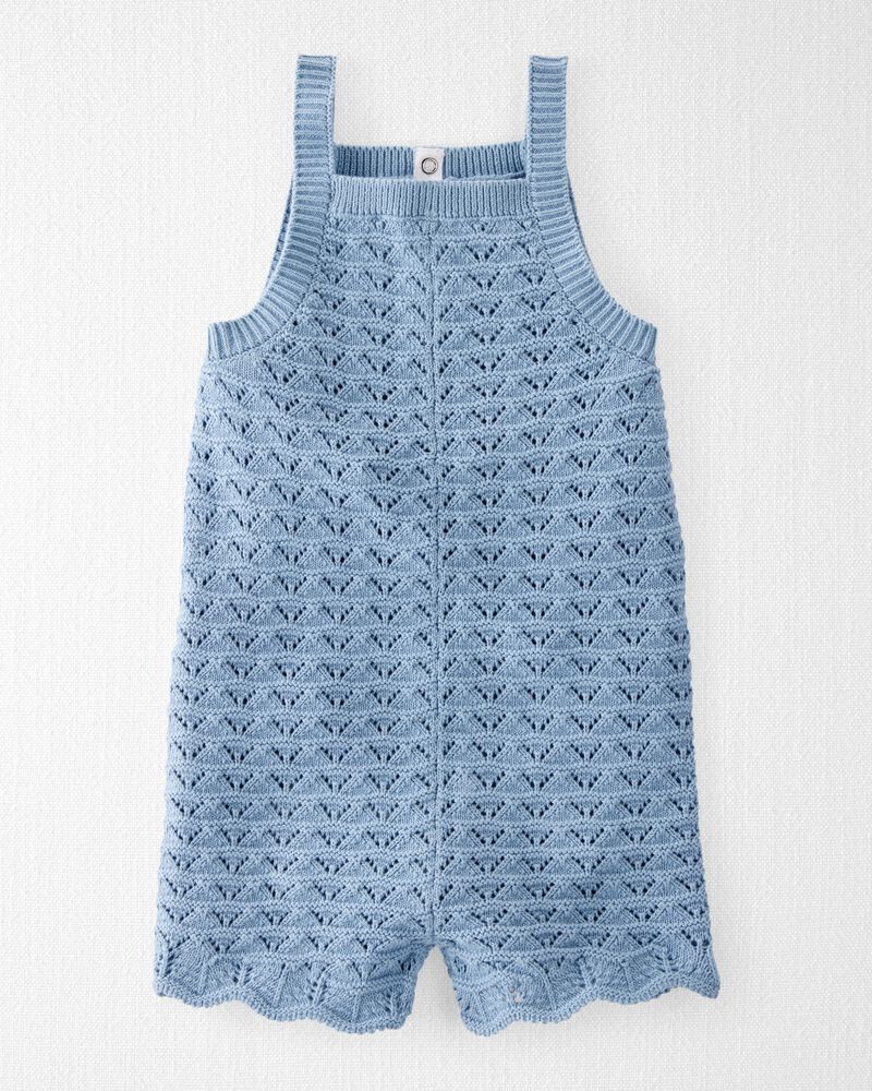 Toddler Organic Cotton Pointelle Romper, image 1 of 4 slides