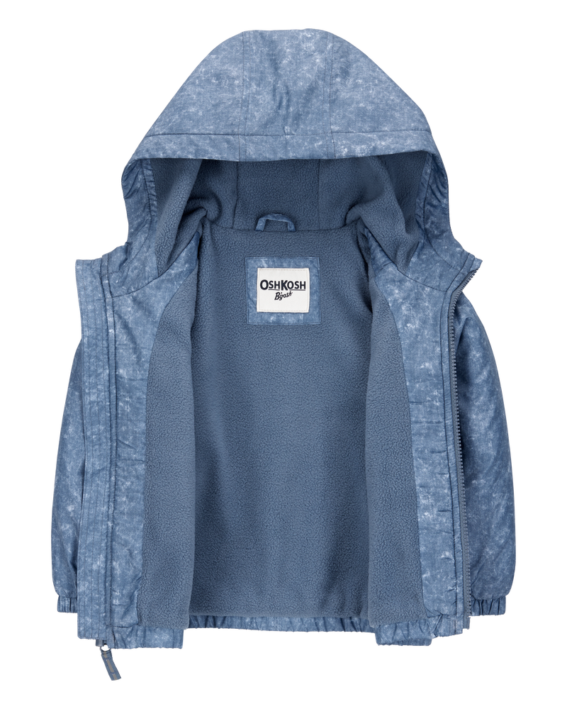 Toddler Boy Fleece-Lined Midweight Jacket - Blue, image 2 of 3 slides
